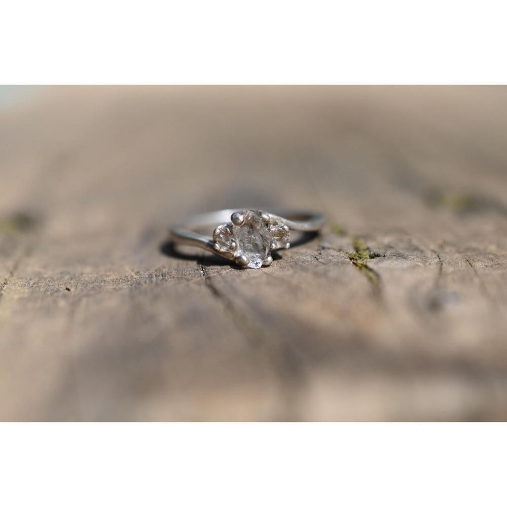 Raw Lake County Diamond Engagement Ring
